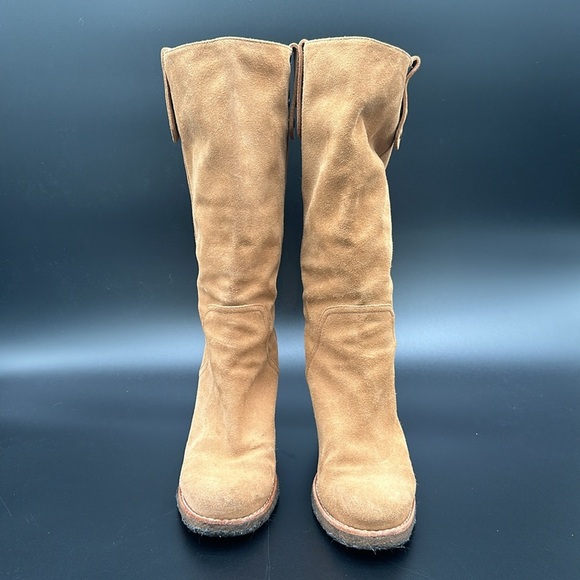 UGG Josie Tan Brown Suede Leather Knee High Boots Style 3214 Size 9 - Picture 2 of 12
